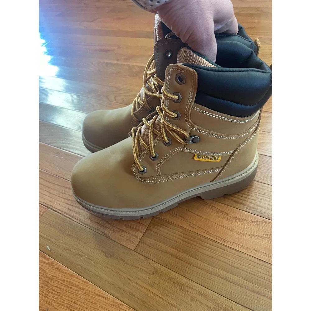 Brahma Defender Mens Work Boots Wheat Leather Waterproof Insulated 7.5 XW NEW